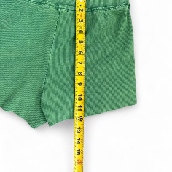 LABIZ Los Angeles Ribbed Lounge Shorts Women’s Medium Green Stretch Knit Shorts - Picture 6 of 8